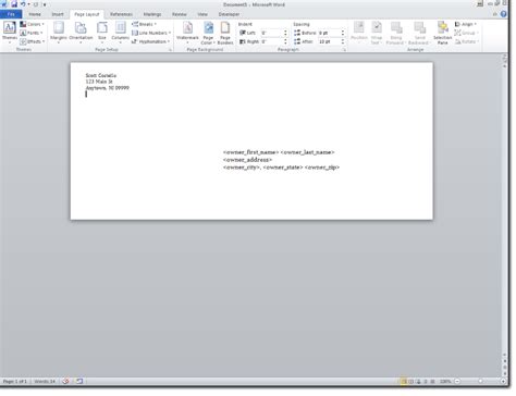 Word Envelope Template 10