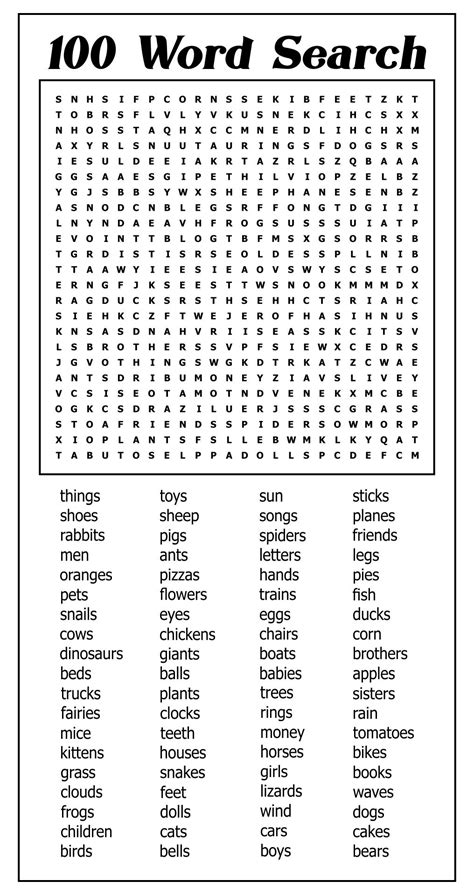 Word Find Puzzles Printable
