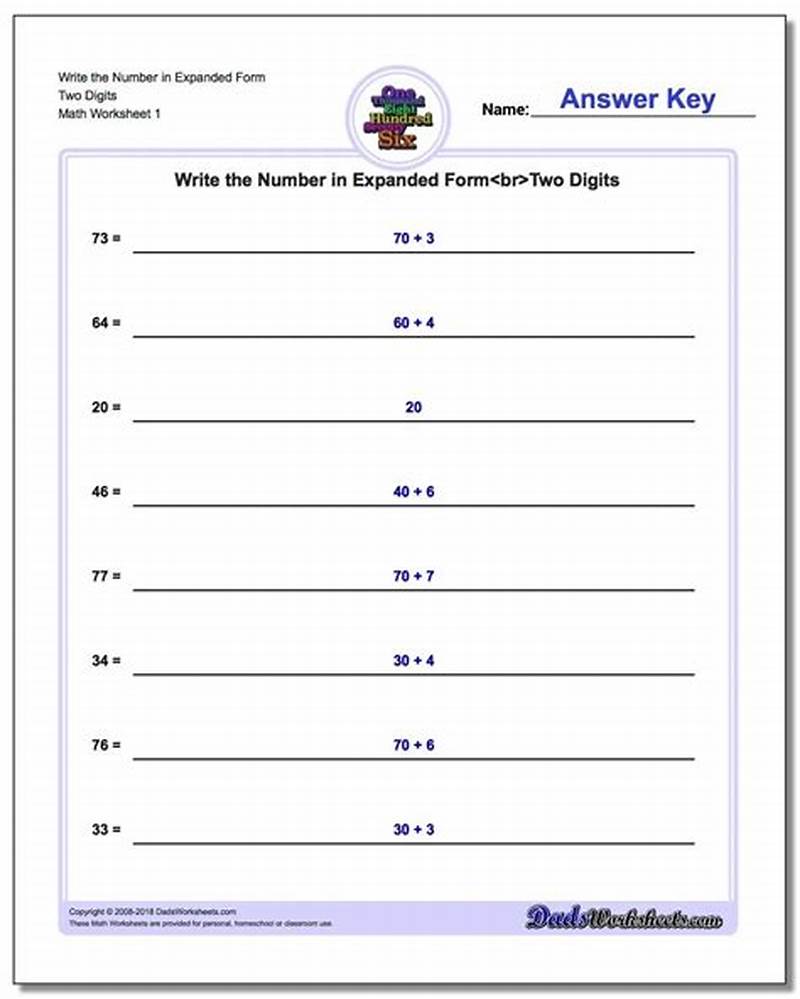 Word Form Standard Form Expanded Form