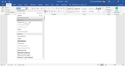 Word Formatting Options