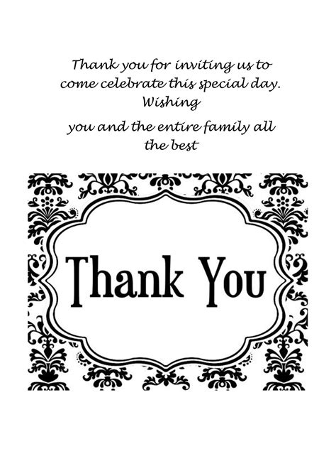 Word Template For Thank You Card