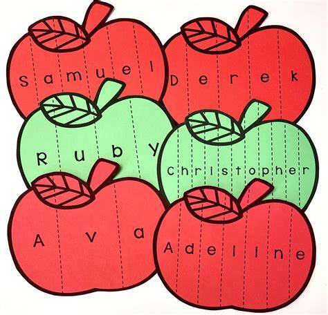 Writing Apple Name Printable By P Is For Preschool
