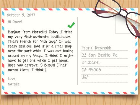 Writing Postcard