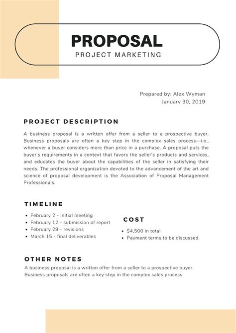 Writing Proposals Template