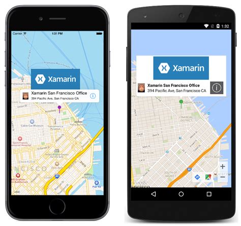 Xamarin Forms Projected Map
