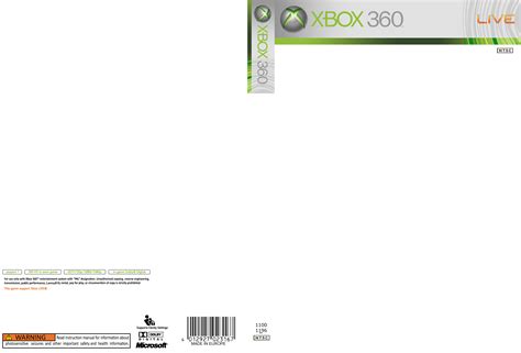 Xbox 360 Game Cover Template
