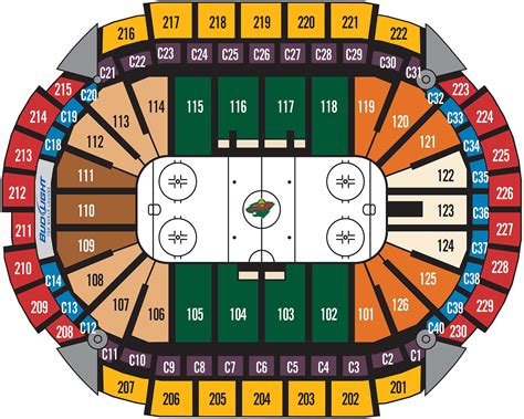 Xcel Energy Center Seating Chart Minnesota Wild
