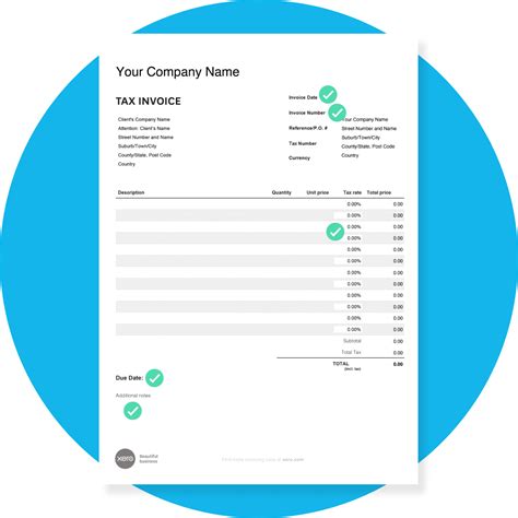 Xero Invoice Template
