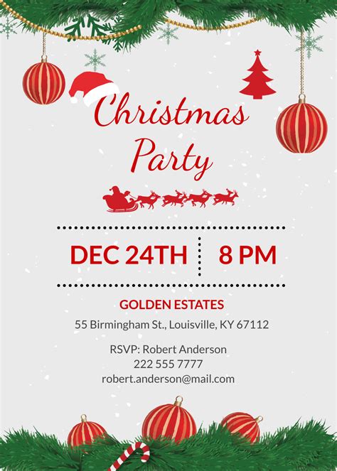 Xmas Party Invite Template