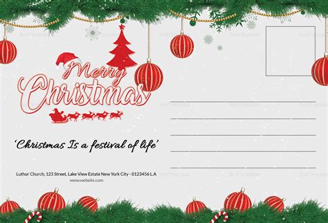 Xmas Postcard Template