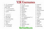 Y2K Usernames