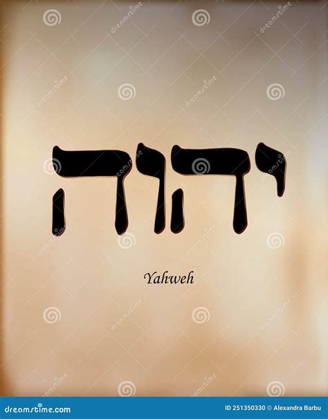 YHWH Hebrew letters