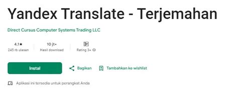 Yandex Terjemahan