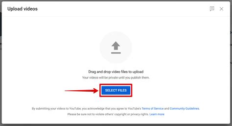 YouTube Select Files Button