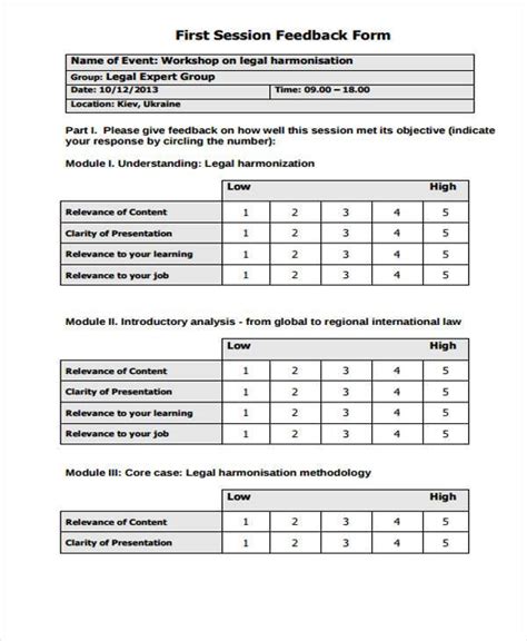 Your Feedback First Session
