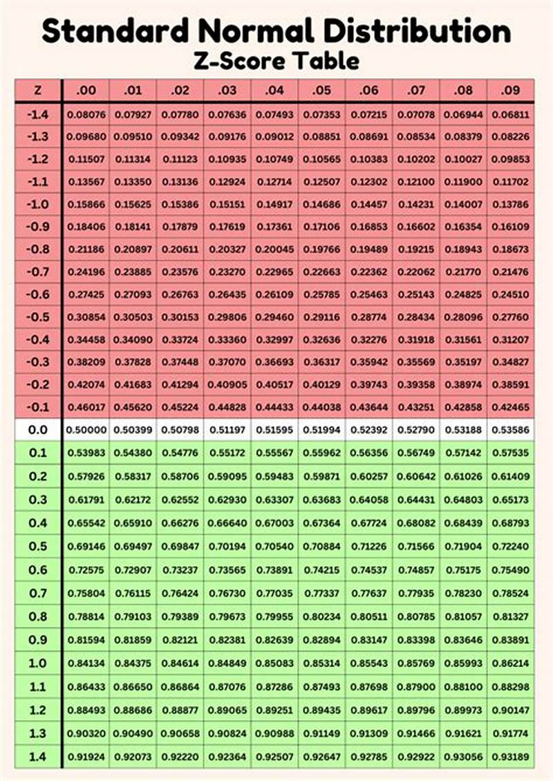 Z Score Chart Normal Distribution