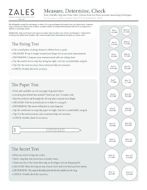 Zales Ring Sizer Printable