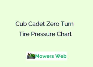 Zero-turn Tire Pressure Chart