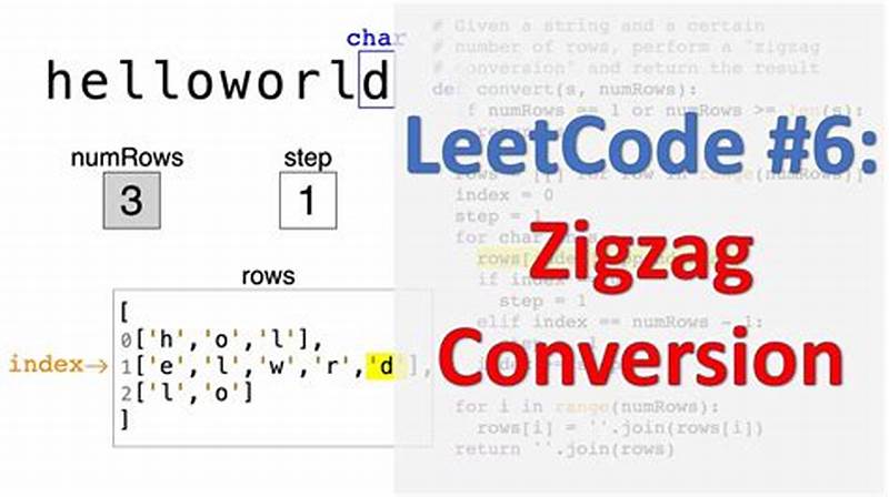 Zig Zag Pattern Leetcode