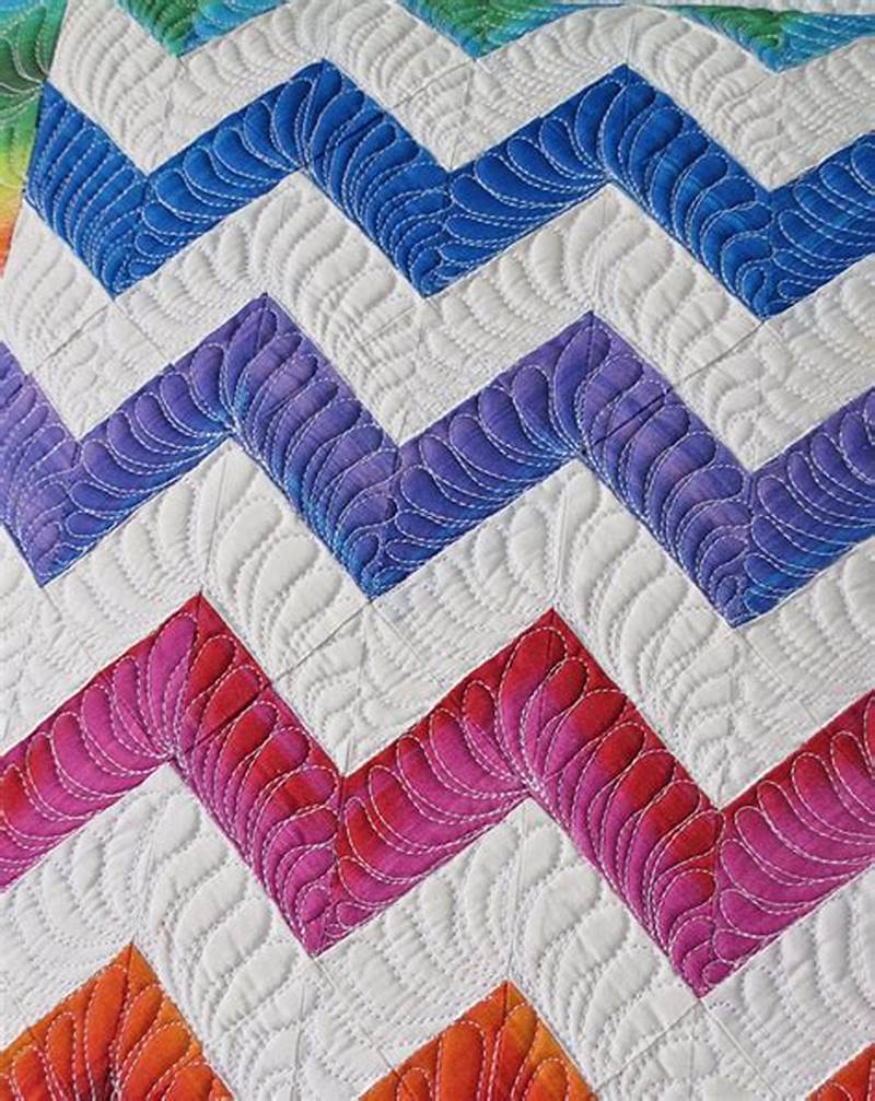 Zig Zag Quilt Pattern Using Rectangles