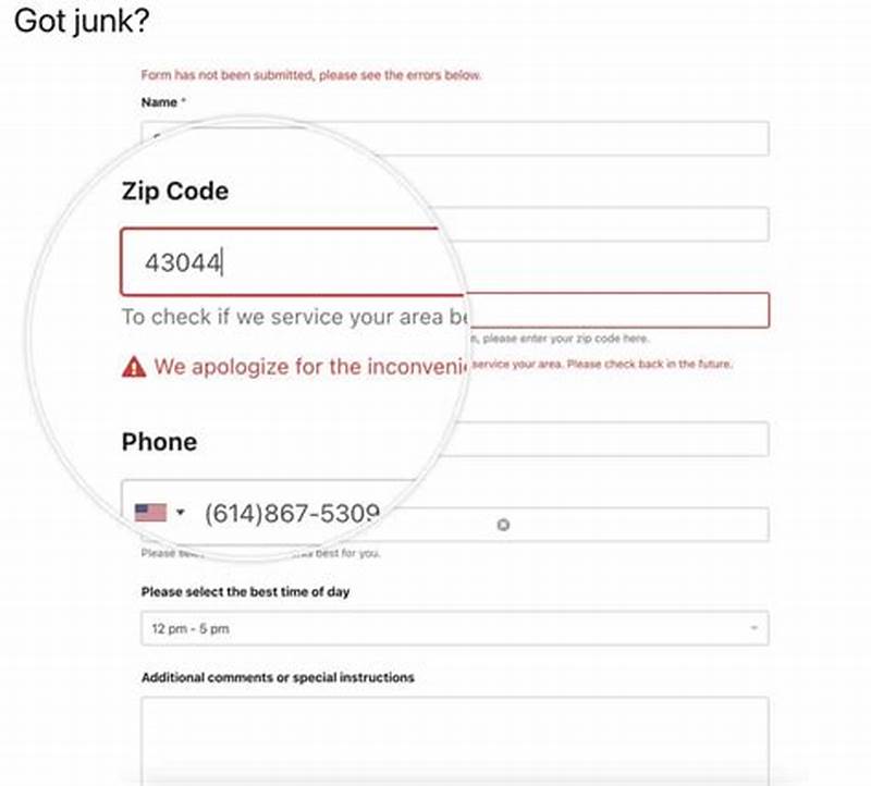 Zip Code Form