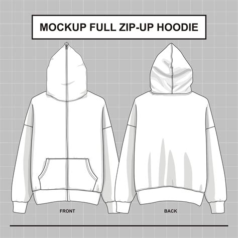 Zip Hoodie Template