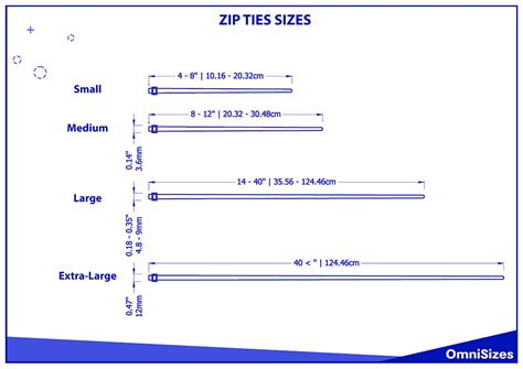 Zip Tie Size Chart