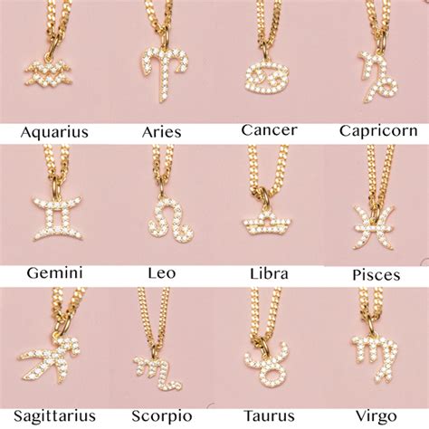Zodiac Sign Jewelry Chart