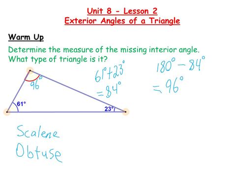a triangle with two obtuse exterior angles