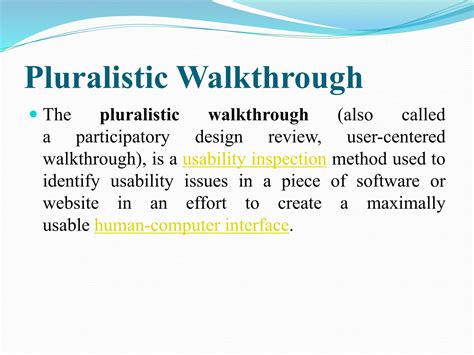 A Walkthrough Is Also Called A