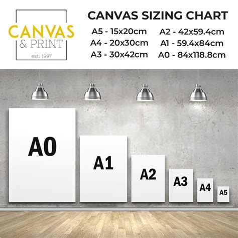 a4 canvas dimensions in cm