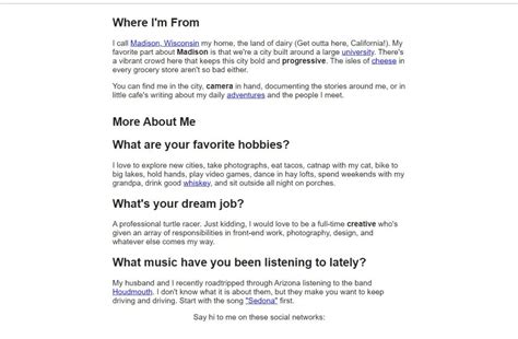 about me page code