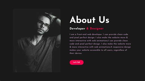about me page html css codepen