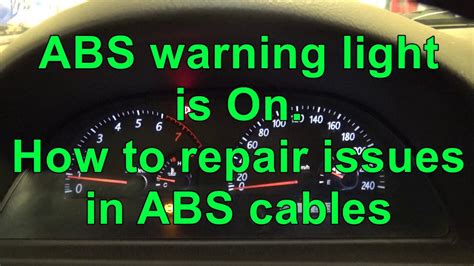 abs light keeps coming on and off