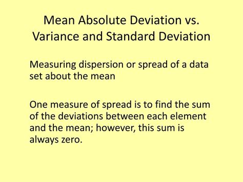 absolute deviation vs standard deviation