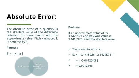 absolute error and relative error in numerical analysis pdf