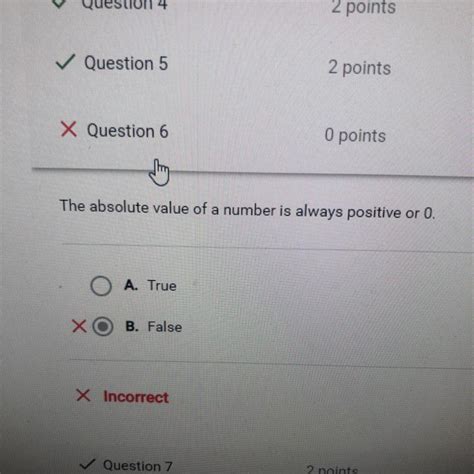 absolute value is always positive true false