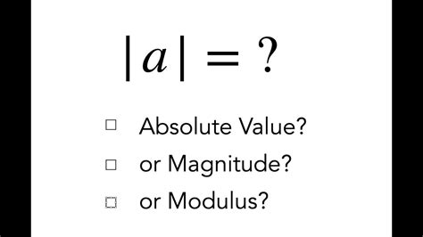 absolute vs modulus