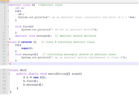 abstraction in java with example programs pdf