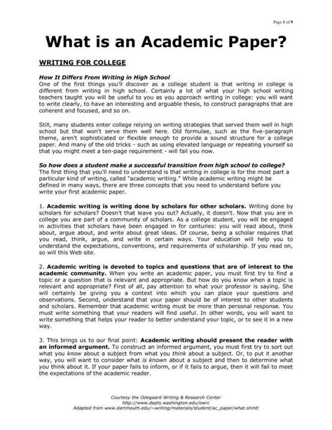 academic paper structure template