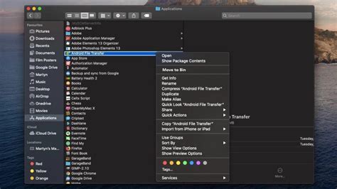 access android files from macos