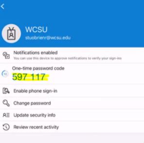 access otp code