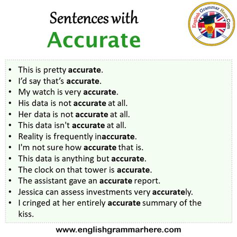 accuracy example sentence