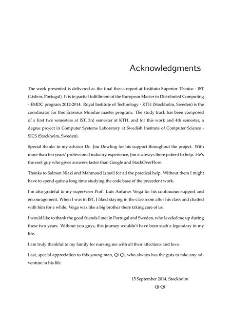 acknowledgement master thesis example