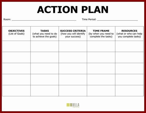 action plan example pdf for students