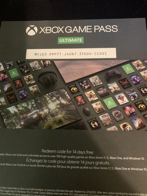 activate xbox game pass ultimate code