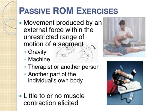 active and passive rom exercises examples