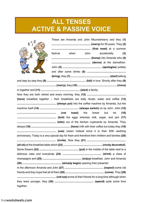 active and passive voice exercises all tenses with answers pdf