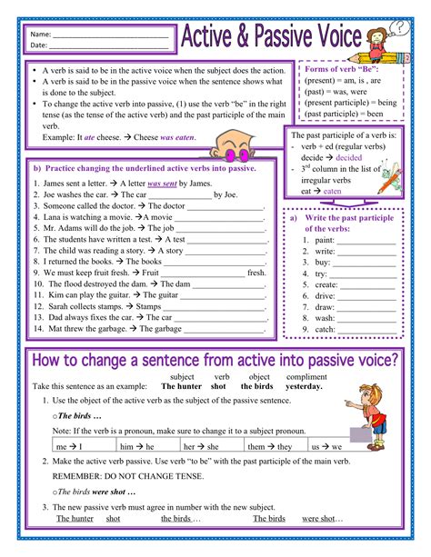 active and passive voice exercises class 10 icse