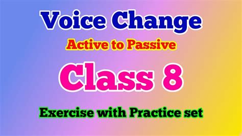active and passive voice questions and answers class 8